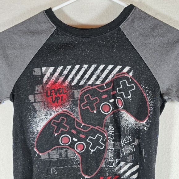 Wonder Nation Boys Black Gray Short Sleeve Pajamas Set Size Small 6/7 - Picture 4 of 10